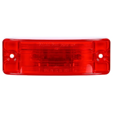 Truck-Lite 21 Series, Incandescent, Red Rectangular, 2 Bulb, Marker Clearance Light, Pc, 2 Screw, Male Pin 29202R